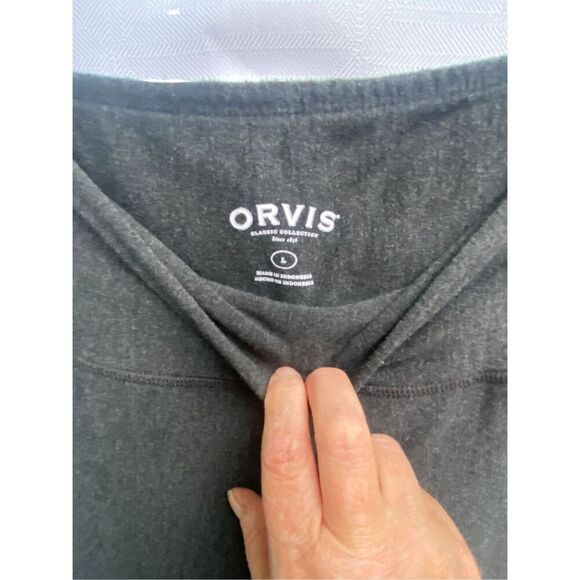 Orvis Classic Collection Black High Rise Leggings Wm’s Large Pull-On Stretch Pan - Picture 3 of 3